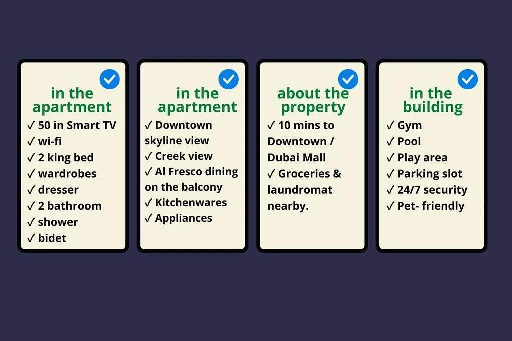 2 Bed In Sobha Creek Vista Reserve With Burj Khalifa Views Hosted By Desert City Stays Dubai United Arab Emirates
